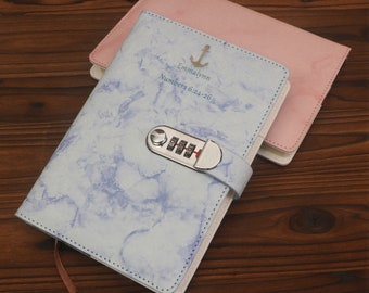 Personalized Lock Journal: Refillable Lined Notebook, Password Keeper