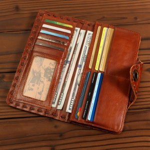 Benutzerdefinierte lederne Brieftasche, lange, vertikale, horizontale Brieftaschen, Geschenk für Mama, Papa, Geburtstagsgeschenk, Geschenk für sie, ihn, Vatertagsgeschenk