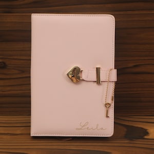 Diario con candado personalizado, recargable con candado y llave, con ranura para bolígrafo, regalo para niños, estudiantes, graduación, regreso a clases.