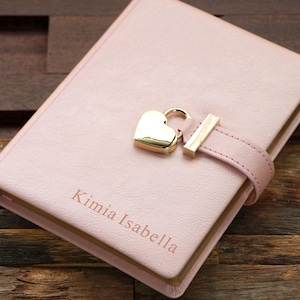 Engraved Diary with Lock and Key, Personalized Journal with Lock, Gift for Children, Daughter, Granddaughter, Mother's Day Gift
