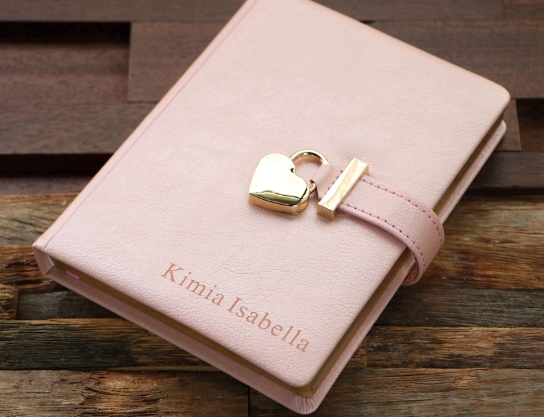 Engraved Diary With Lock and Key Personalized Journal With Etsy