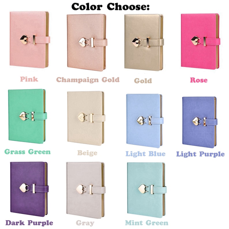 Engraved Diary With Lock and Key Personalized Journal With Etsy