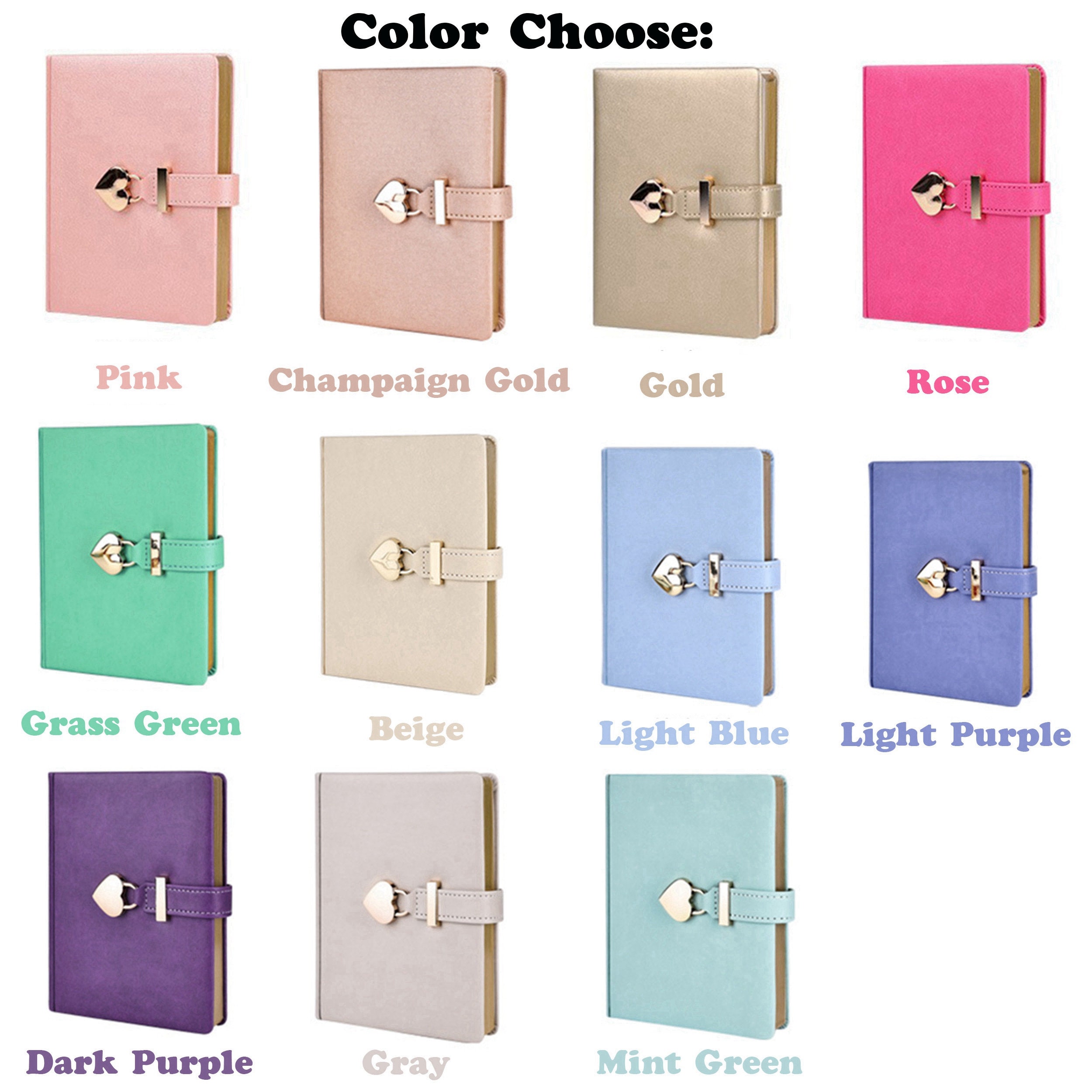 Engraved Diary with Lock and Key, Personalized Journal with Lock, Gift for Children, Daughter, Granddaughter, Mother&#39;s Day Gift