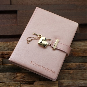 Engraved Journal with Lock and key, Lock Travel Journal, Gift for Daughter, Granddaughter, Students, Teacher
