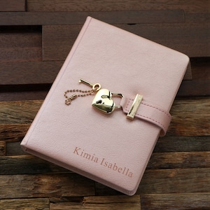 Engraved Diary with Lock and Key, Personalized Journal with Lock, Gift for Children, Daughter, Granddaughter, Mother's Day Gift image 3