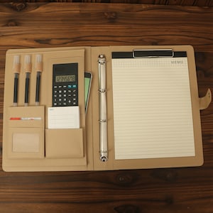 Portafolio de Cuero Grabado, Regalo Empresarial, Estuches Folio Grandes, Padfolios Organizadores, Regalo para Padre, Mamá, Día de la Madre, Regalo Día del Padre