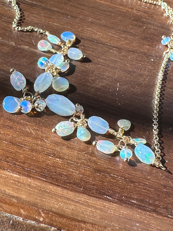 エチオピアオパールネックレス - Etsy 日本