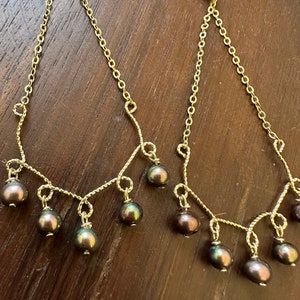 Peacock pearl earrings