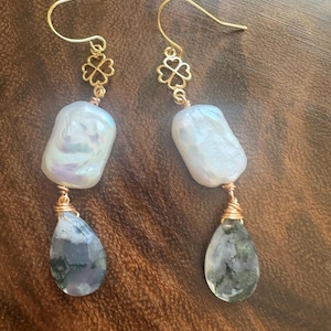 Moss Agate earrings