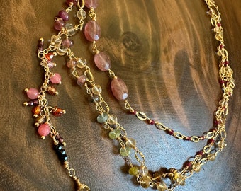Multi gemstone necklace