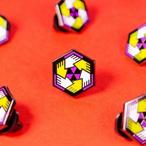 Icke-binär Pride-emaljnål: Tillbehör för stöd till HBTQ+-gemenskapen