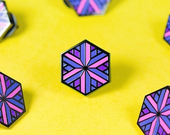 Bisexual Identity Pins LGBTQ+ Enamel Pins Fashion Accessories Embellishments Bi Community Freedom Identity Trans Lesbian Gay Non-Binary