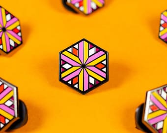 Lesbian Identity Pins LGBTQ+ Enamel Pins Fashion Accessories Embellishments Bi Community Freedom Identity Trans Lesbian Gay Non-Binary