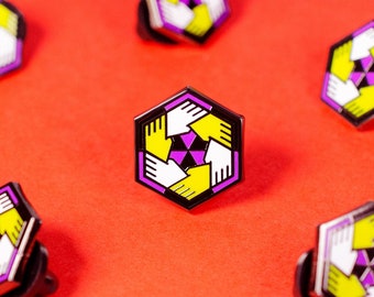 Non-Binary Pride Enamel Pin: LGBTQ+ Community Support Accessory