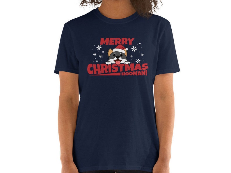 Frohe Weihnachten Hooman Shiba Inu schwarz & Tan T-Shirt ...