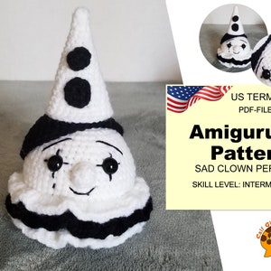 Sad Clown Pierrot Amigurumi Anleitungen PDF