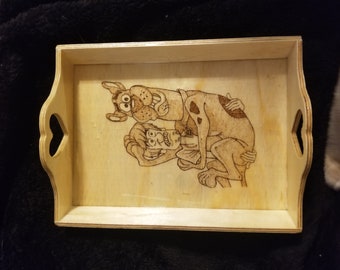 Wood Burned Scooby and Shaggy