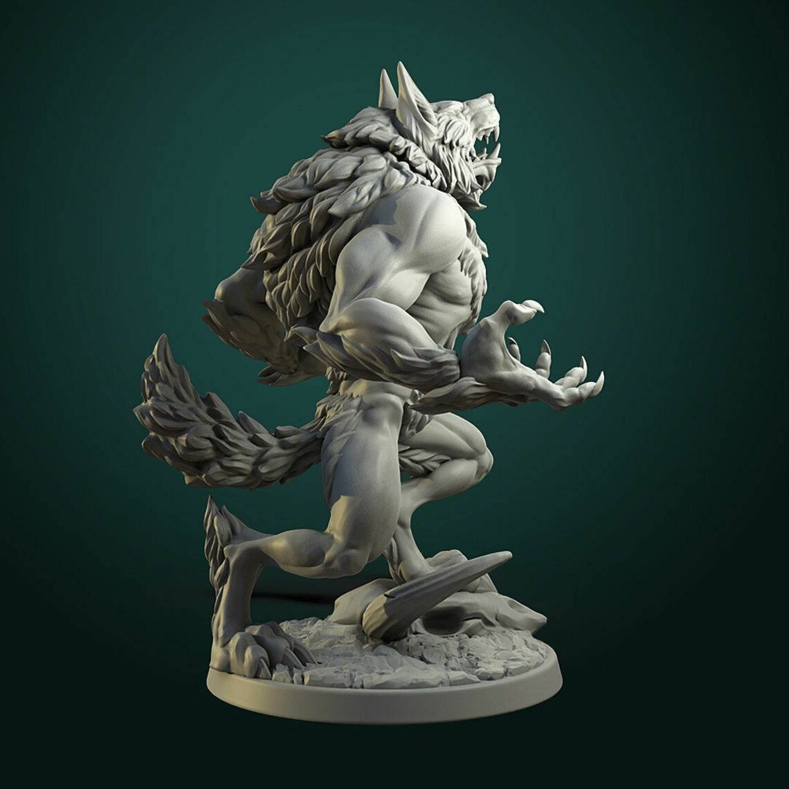 Werewolf Howling Statue Etsy