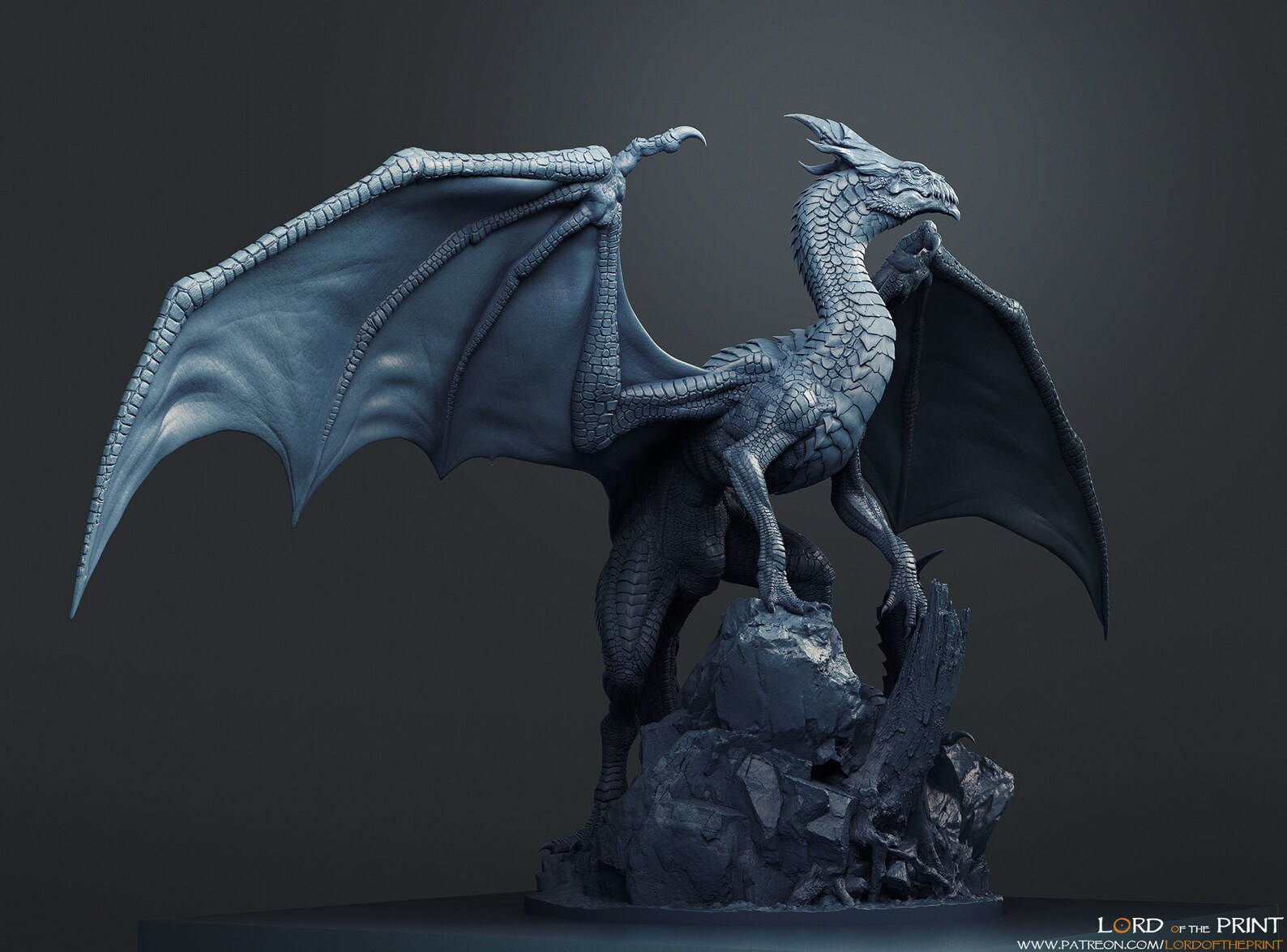 ice dragon 3d model