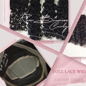Raw Burmese Curly Double Drawn HD Full Lace Wig