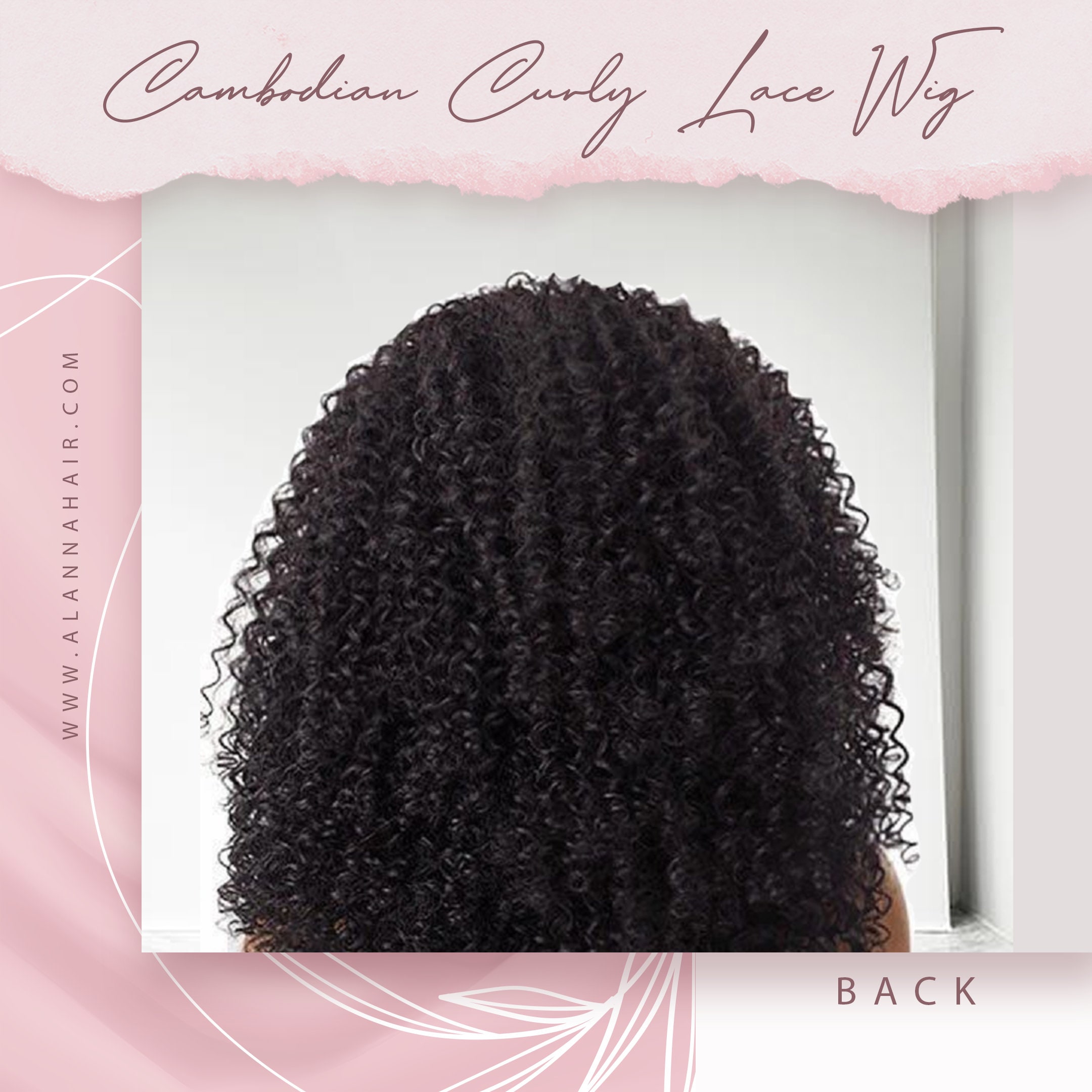 Cambodian Curly Lace Front Human Hair Wig Raw Cambodian Hair Wig - 200 Density, 30 Inch HD Water Wave main image 2