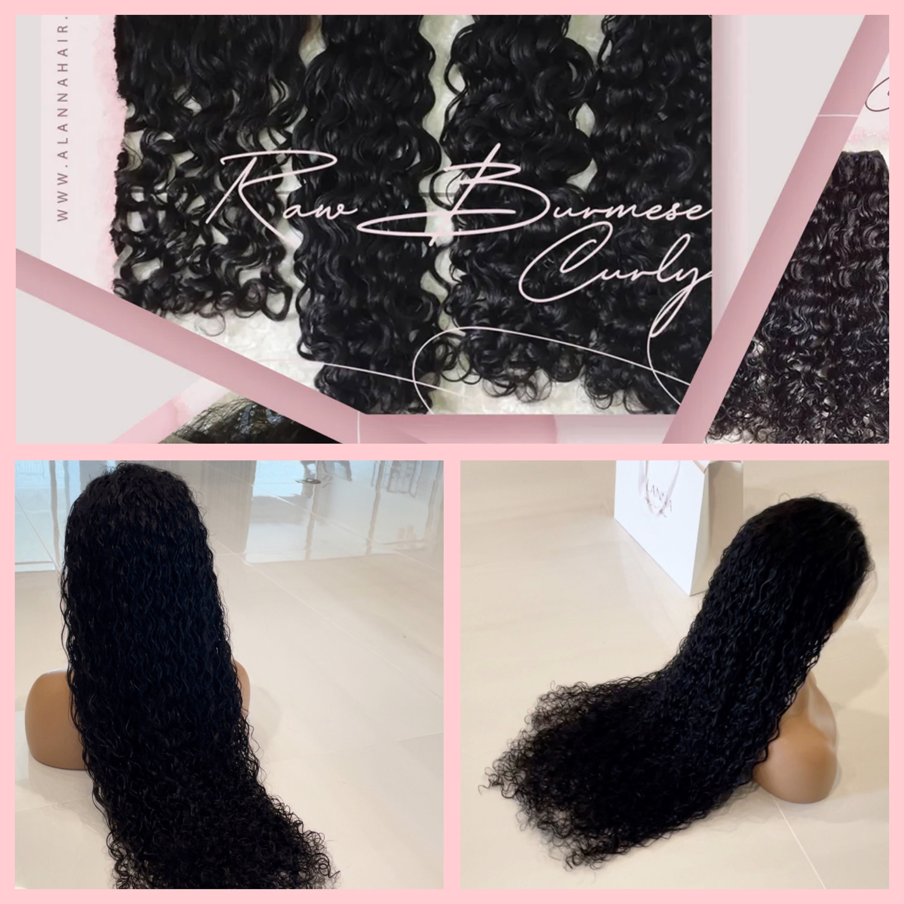 Raw Burmese Curly Wig 13x6 HD Lace Frontal Wig - Etsy
