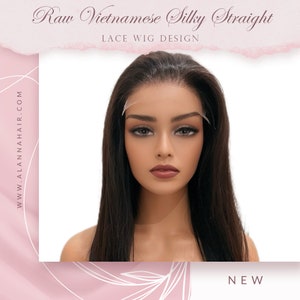 SUPER Double Drawn Wig Design Raw Vietnamese Silky Straight Lace Closure Wig Pre Order