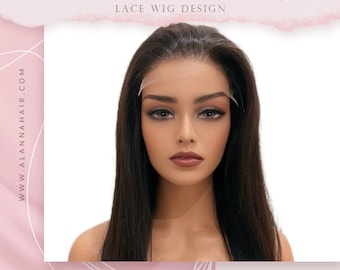 Super Double Drawn Wig Design Raw Vietnamese Silky Straight Lace Closure Wig