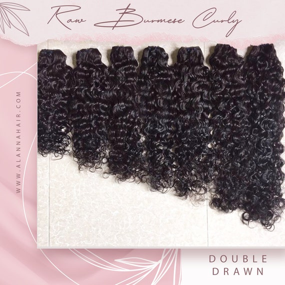 24 22” Raw Burmese Curly Hair Bundles and HD Closure Amazon.com : Burmese Curly Bundles Human Hair 18 20 22  main image 3