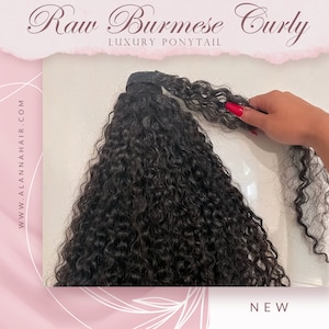 Raw Burmese Curly Clip In Ponytail Extensions