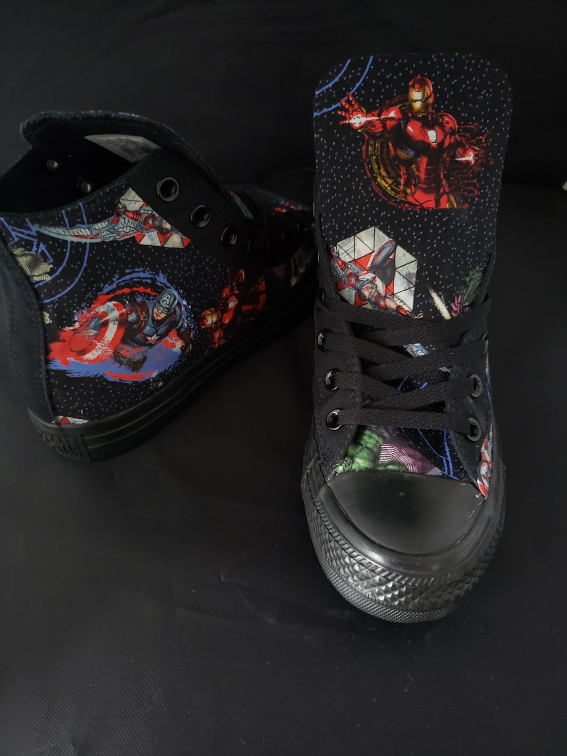Avengers Custom Converse shoes by Hallwayz Designs Etsy