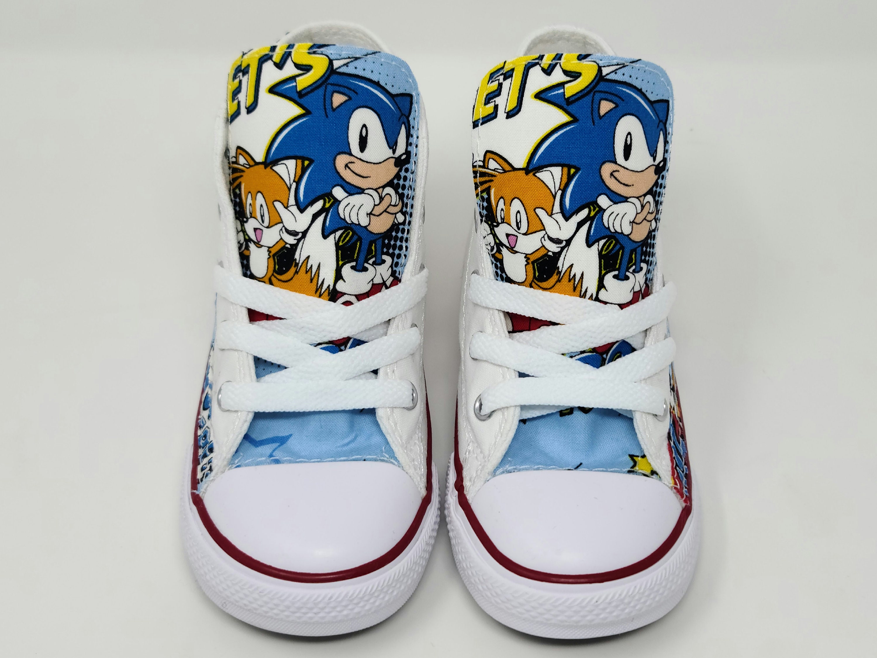 Sonic the Hedgehog and Tails Converse Shoes by Hallwayz Etsy UK