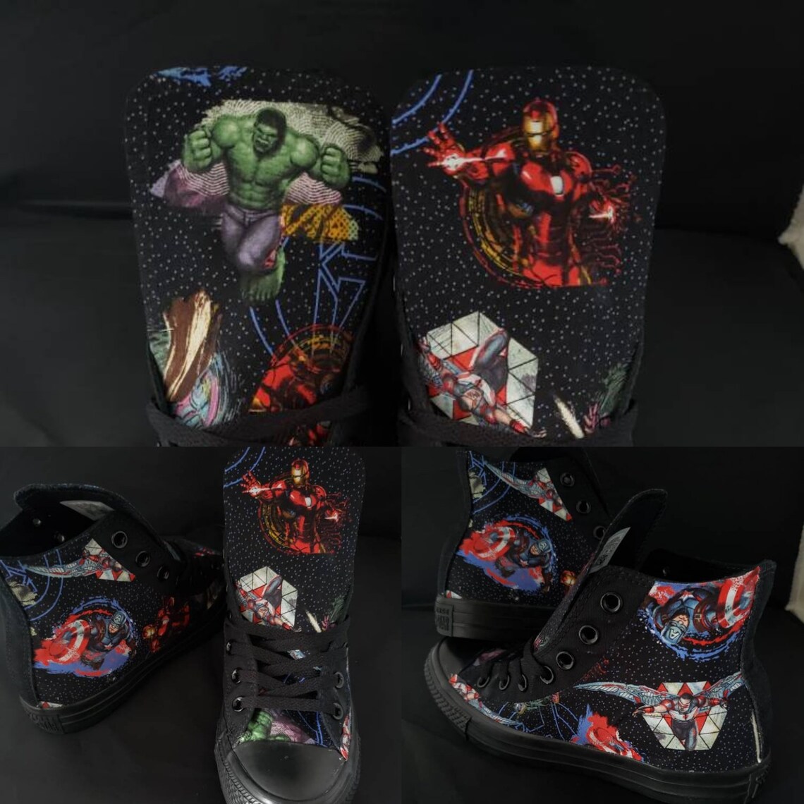 Avengers Custom Converse shoes by Hallwayz Designs Etsy