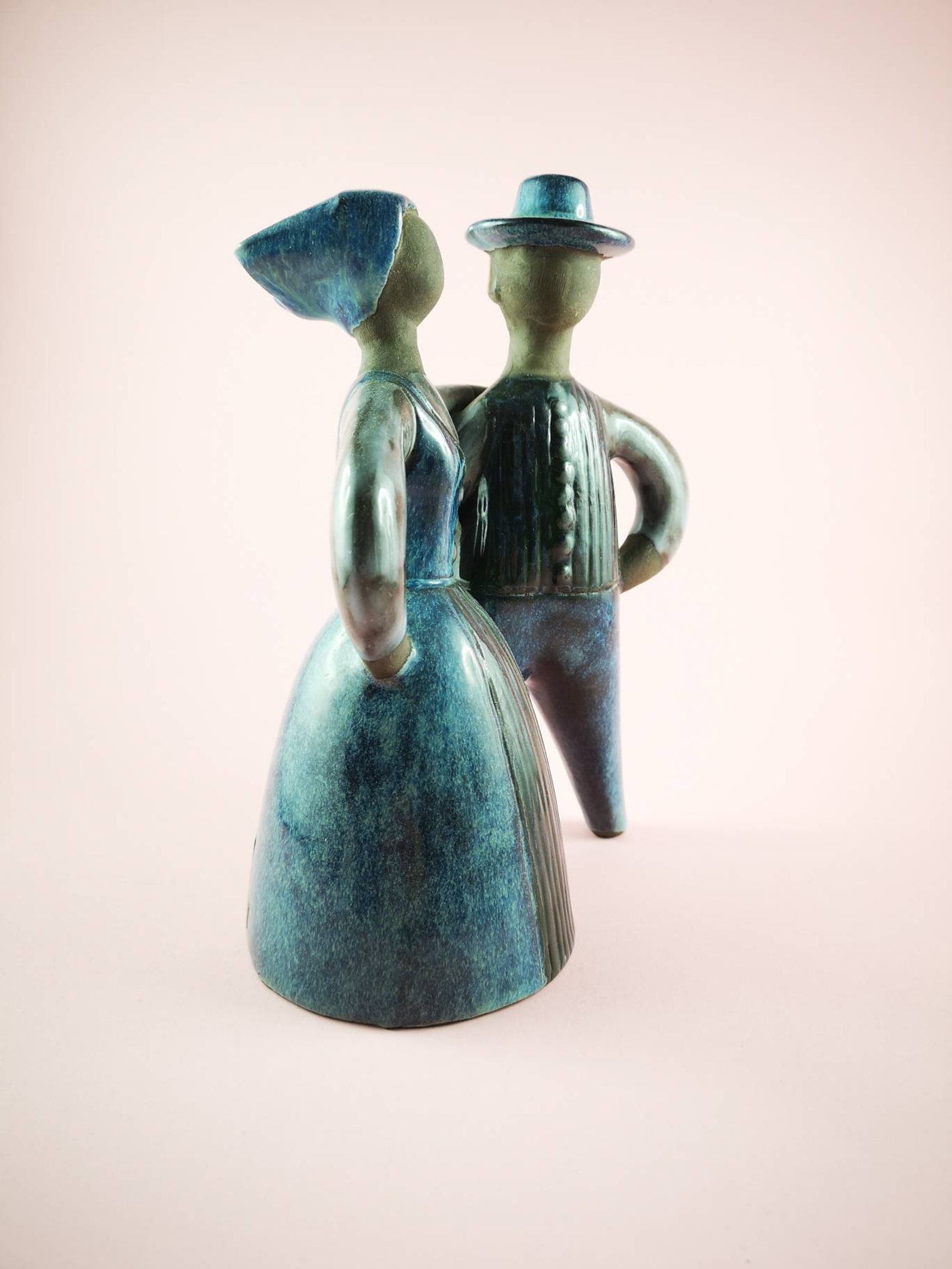 Swedish Pottery Couple Vintage Figurine Elsi Bourelius Etsy New Zealand