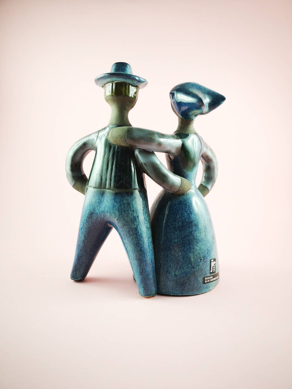 Swedish Pottery Couple Vintage Figurine Elsi Bourelius Etsy New Zealand