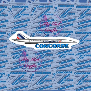CONCORDE, airplane sticker, aviation love,  water resistant sticker