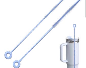 Glass Straw - flex freely silicone glass straw cleaners - 6mm slim and 9mm wide