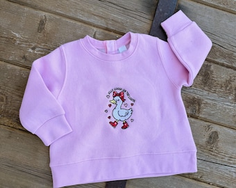 EMBROIDERED "silly goose on the loose" littles crew