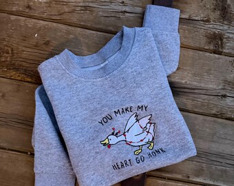 EMBROIDERED "you make my heart go honk" littles crew