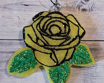 Rose, Glitter, Custom Car Freshie, Lufterfrischer, Aromatherapie, Freshy Aromaperlen, Aufhänger, Düfte, Geschenk, Accessoires, kleine Räume
