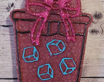 Iced Drink, Kaffee, Glitter, Custom Car Freshie, Lufterfrischer, Aromatherapie, Freshy Duftperlen, Aufhänger, Düfte, Geschenk, Accessoires