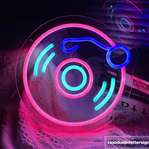 Disco in vinile personalizzato Musica dal vivo Insegna al neon a LED Insegna luminosa al neon Bar Discoteca Studio musicale Decorazione da parete Decorazione del soggiorno Regalo personalizzato