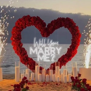Vuoi sposarmi? Insegna al neon, luce al neon a LED per matrimonio personalizzata, decorazione da parete per la casa, sfondo per festa di fidanzamento, regalo personalizzato