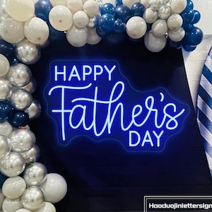 Insegna al neon a LED per la festa del papà, decorazione personalizzata per la festa del papà, sfondo per pareti domestiche, regalo personalizzato per papà