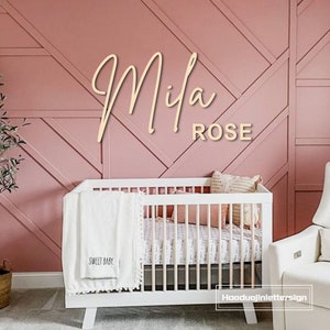 Placa de madeira personalizada com nome, placa de madeira personalizada com nome para berçário, decoração de parede para quarto de bebê, letras de madeira, placa com nome de bebê, presente de chá de bebê