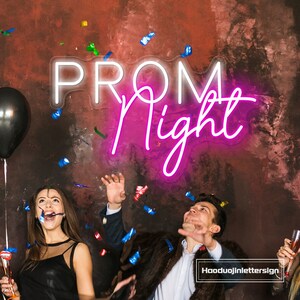 Insegna al neon a LED per la notte del ballo di fine anno, decorazione da parete con luce al neon per feste di laurea personalizzate, decorazione per la classe del 2025, regalo personalizzato