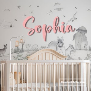 Placa de madeira personalizada com nome, placa de madeira personalizada com nome para decoração de parede de berçário, placa de letras de madeira, arte de parede para quarto de bebê e crianças, presente de chá de bebê