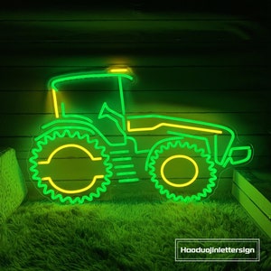 Insegna al neon del trattore, insegna al neon a LED per veicoli personalizzati, luce notturna, decorazione da parete per la casa, decorazione per matrimoni, regalo personalizzato per agricoltore