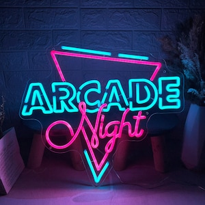 Insegna al neon a LED personalizzata per sala giochi, insegna luminosa al neon per sala giochi, decorazione da parete retrò, regalo per la casa dei giocatori, camera da letto, personalizza la tua sala giochi
