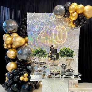 Placa de LED de néon com número personalizado, quarenta letras de número de néon iluminadas, decoração de festa de chá de bebê de aniversário, 21º, 30º, 40º, 50º aniversário